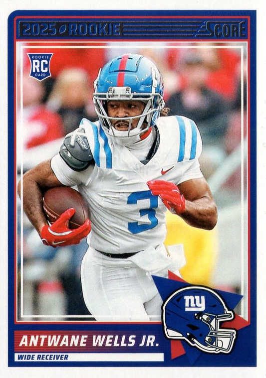 2025 Panini Score Antwane Wells Jr. RC #67 New York Giants