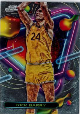 2023 Topps Chrome Cosmic Rick Barry #123 Golden State Warriors