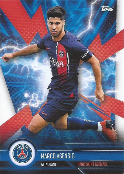 2023 Topps PSG Fan Set Super Electric Marco Asensio #PSGS-4 Paris Saint-Germain