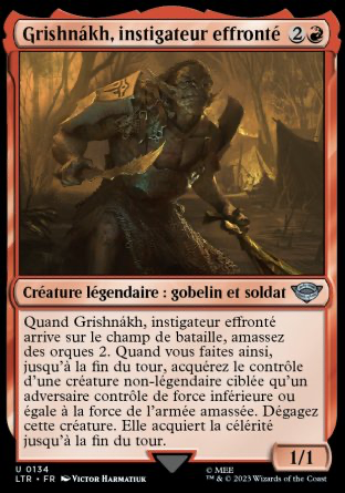 2023 Magic MTG Le Seigneur des Anneaux Grishnákh instigateur effronté LTR #134