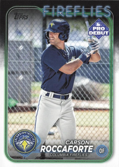 2024 Topps Pro Debut Carson Roccaforte #PD-71 Columbia Fireflies