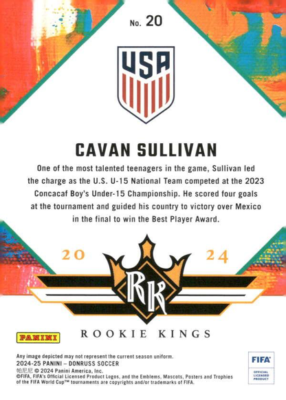 2024 Panini Donruss Rookie Kings Cavan Sullivan #20 USA