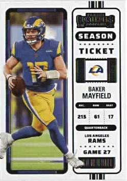 2022 Panini Contenders Baker Mayfield Los Angeles Rams #14