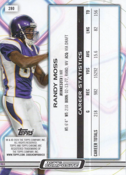 2023 Topps Composite Football Randy Moss Cosmic Chrome #280 Minnesota Vikings