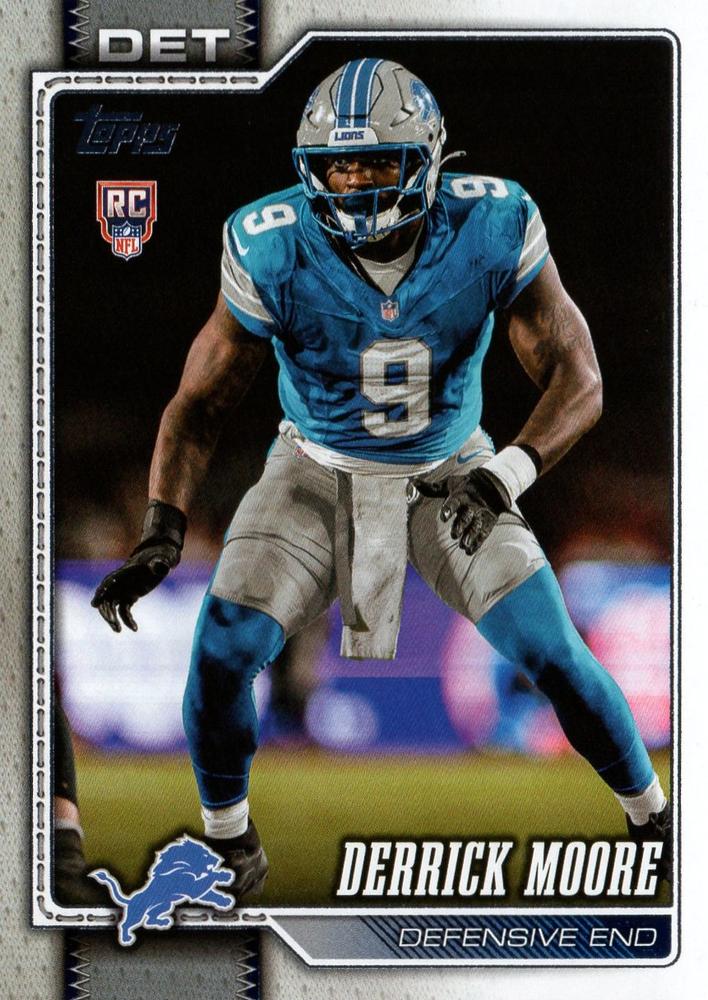 2026 Topps Flagship RC Derrick Moore #317 Detroit Lions