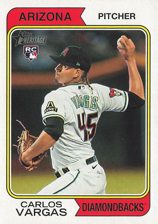 2023 Topps Heritage Carlos Vargas RC Arizona Diamondbacks #552