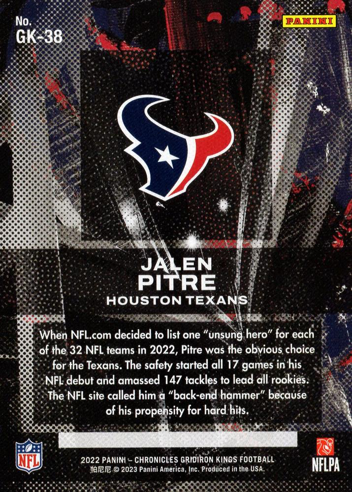 2022 Panini Chronicles Gridiron Kings RC Jalen Pitre #GK-38 Houston Texans