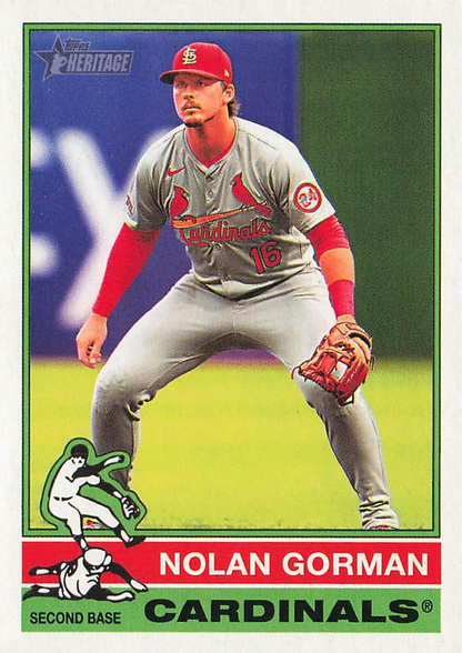 2025 Topps Heritage Nolan Gorman #18 St. Louis Cardinals