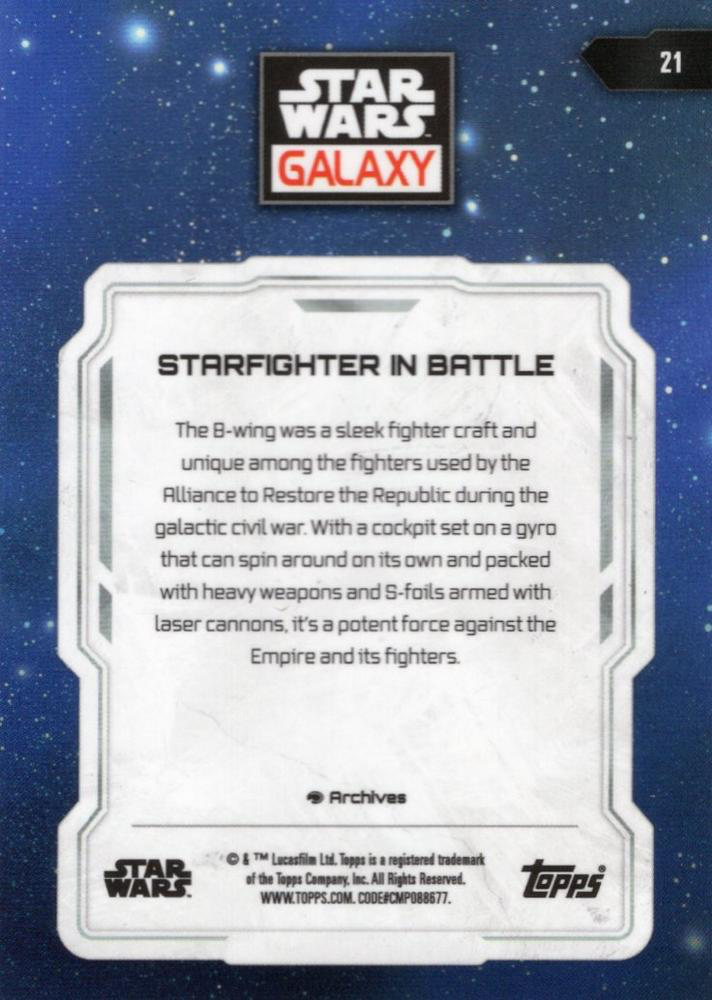 2024 Topps Chrome Star Wars Galaxy Starfighter in Battle #21