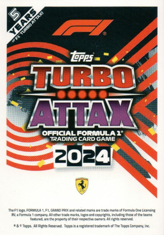2024 Topps Turbo Attax F1 Limited Edition Carlos Sainz #LE24 Scuderia Ferrari