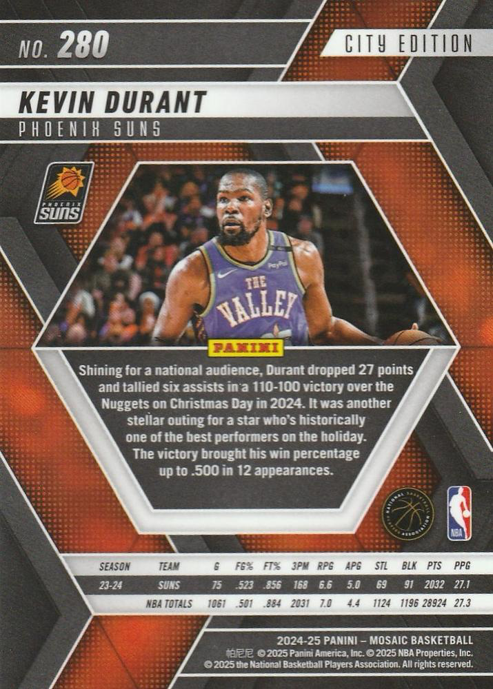 2024 Panini Mosaic Kevin Durant #280 Phoenix Suns