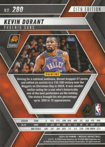2024 Panini Mosaic Kevin Durant #280 Phoenix Suns