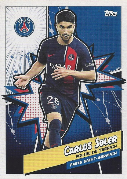2023 Topps PSG Fan Set Heritage Carlos Soler PSGH-8 Paris Saint-Germain