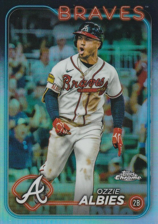 2024 Topps Chrome Refractor Parallel Ozzie Albies Atlanta Braves #9