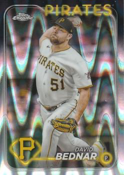 2024 Topps Chrome RayWave Refractor Parallel David Bednar Pittsburgh Pirates #60