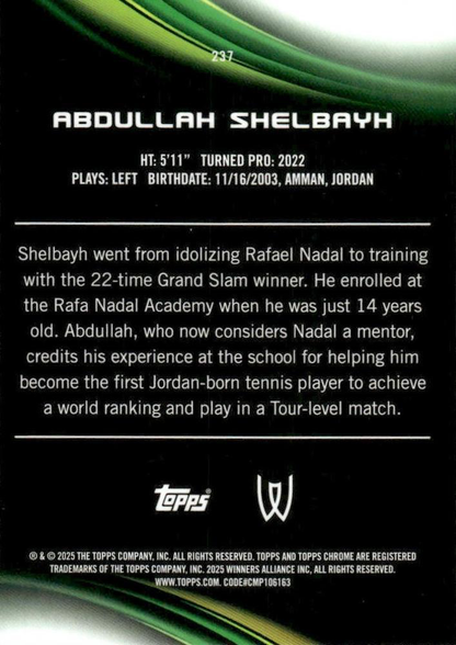 2025 Topps Chrome Tennis Geometric Abdullah Shelbayh #237
