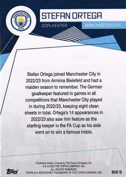 2023 Topps Manchester City Fan Set Stefan Ortega #MAN-16
