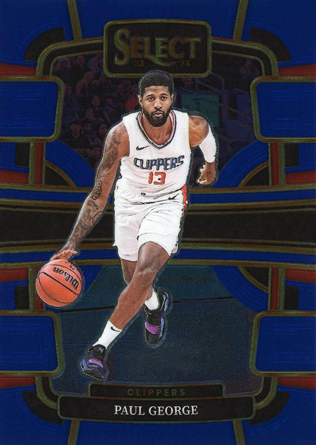 2023 Panini Select Paul George Blue #14 Los Angeles Clippers