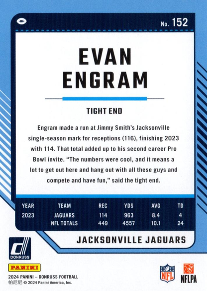 2024 Panini Donruss Evan Engram Jacksonville Jaguars #152