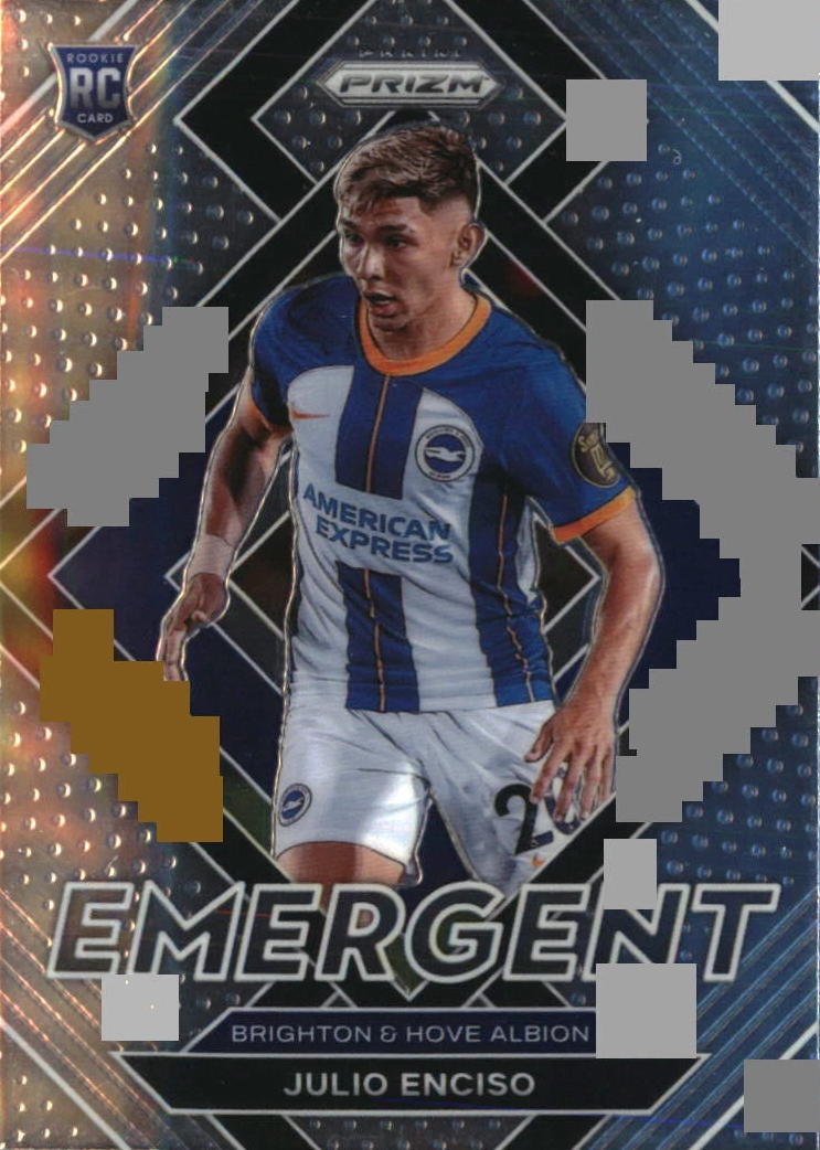 2022 Panini Prizm Premier League Julio Enciso Emergent #9 Brighton & Hove Albion