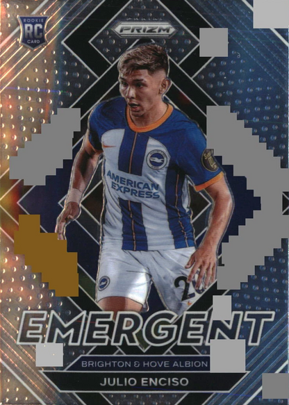 2022 Panini Prizm Premier League Julio Enciso Emergent #9 Brighton & Hove Albion