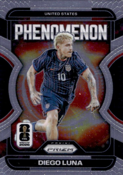 2026 Panini Prizm FIFA World Cup Phenomenon Diego Luna #18 USA