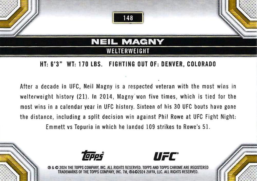 2024 Topps Chrome UFC Neil Magny #148