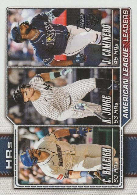 2026 Topps Series 1 American League Leaders HRs (Judge / Caminero / Raleigh) LL #38