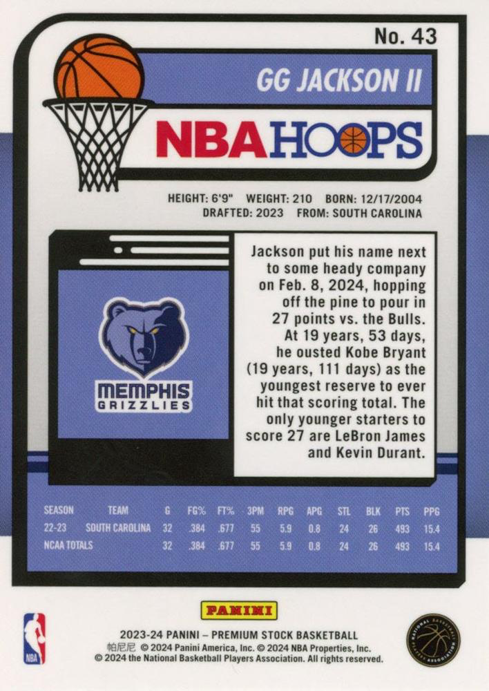 2023 Panini Premium Stock Kelly Olynyk #44 Toronto Raptors