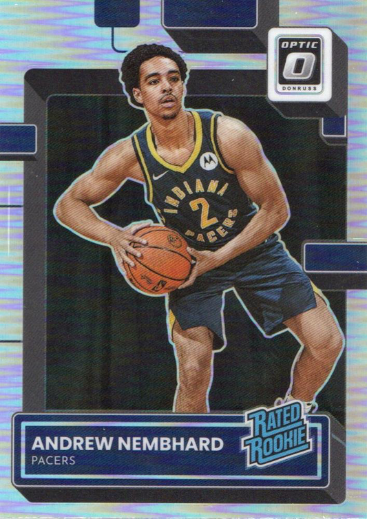 2022 Panini Donruss Optic Andrew Nembhard Rated Rookie Holo #230 Indiana Pacers