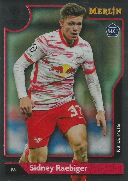 2021 Topps Merlin UEFA Club Competitions Sidney Raebiger RC #39 RB Leipzig