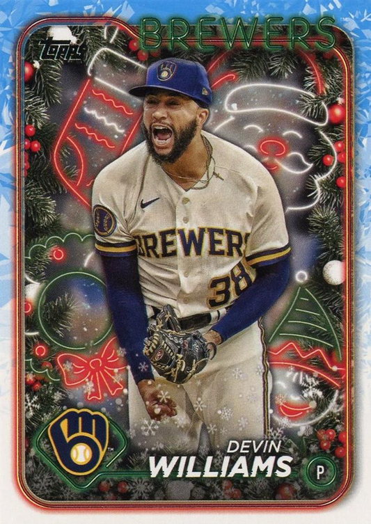 2024 Topps Holiday Devin Williams Milwaukee Brewers #H129