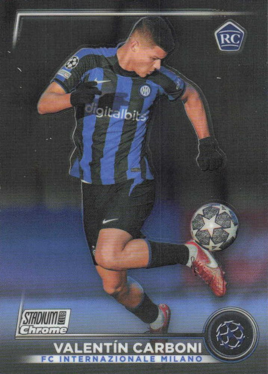 2022 Topps Stadium Club Chrome UCC RC Valentín Carboni #45 Inter Milan