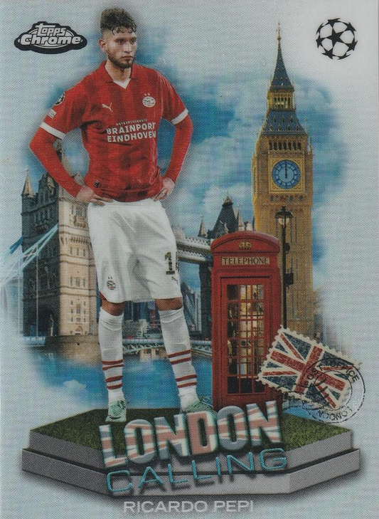 2023 Topps Chrome UEFA Club Competitions Ricardo Pepi London Calling LC-12 PSV Eindhoven