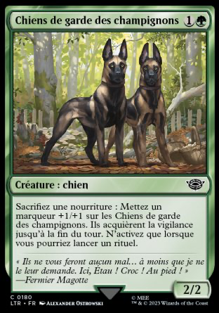 2023 Magic MTG Le Seigneur des Anneaux Chiens de garde des champignons LTR #180