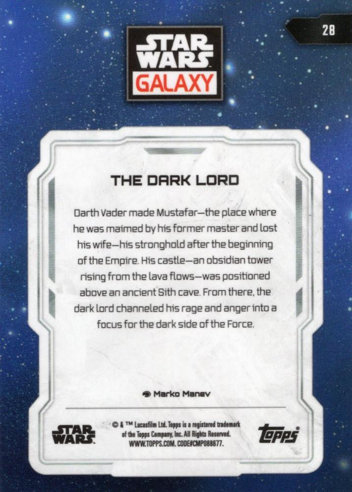 2024 Topps Chrome Star Wars Galaxy The Dark Lord #28