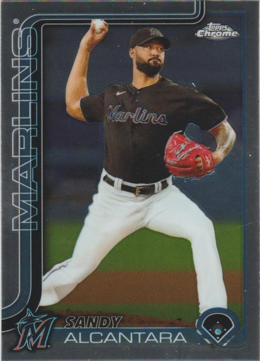 2025 Topps Chrome MLB Sandy Alcantara #126 Miami Marlins
