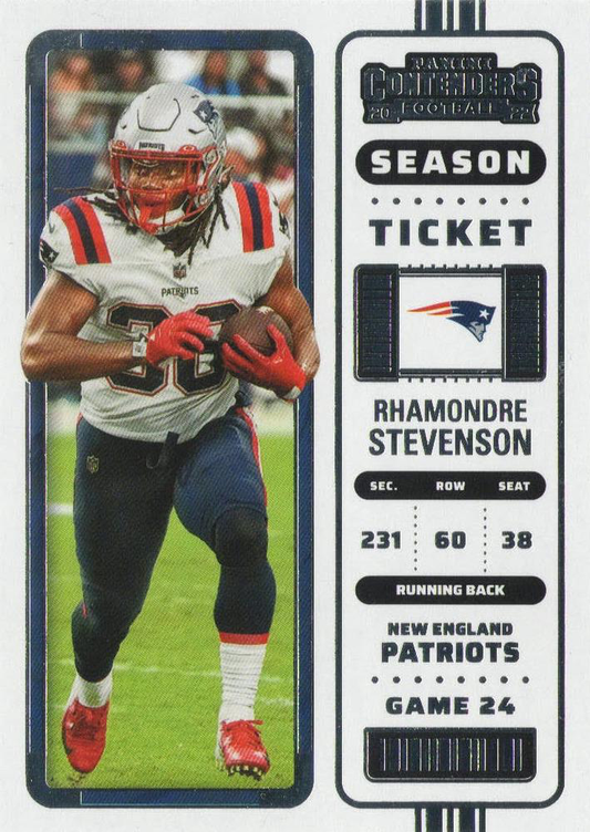 2022 Panini Contenders Rhamondre Stevenson New England Patriots #86