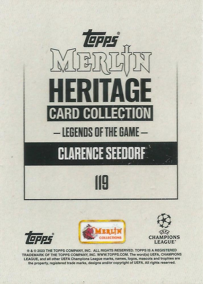 2023 Topps Merlin Heritage UCC Clarence Seedorf LGD #119 Ajax