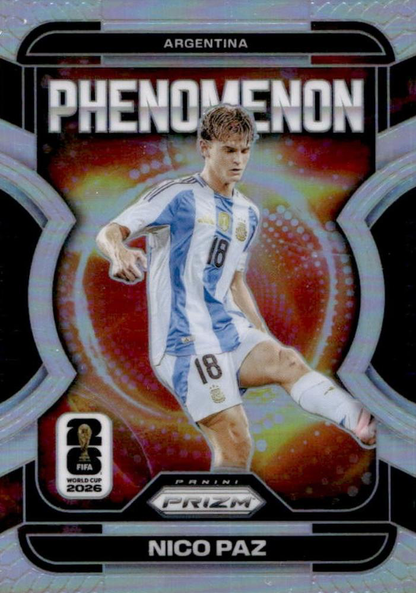 2026 Panini Prizm FIFA World Cup Phenomenon Silver Nico Paz #13 Argentine