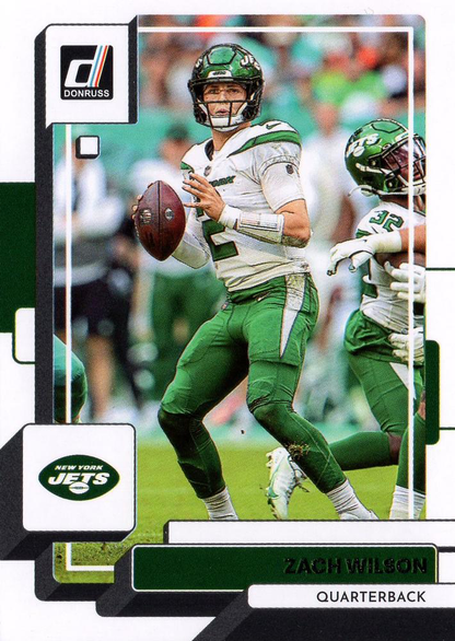 2022 Panini Donruss Zach Wilson #142 New York Jets