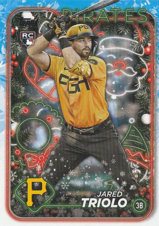 2024 Topps Holiday Jared Triolo RC Pittsburgh Pirates #H188
