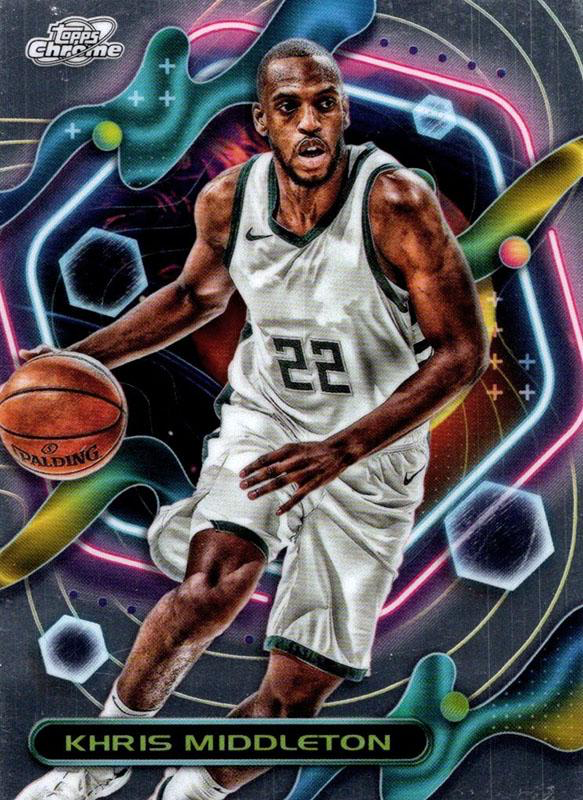 2023 Topps Chrome Cosmic Khris Middleton #72 Milwaukee Bucks