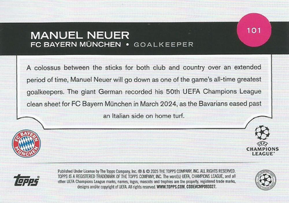 2024 Topps UCC Manuel Neuer #101 FC Bayern Munchen