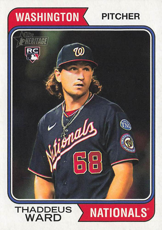2023 Topps Heritage Thaddeus Ward RC Washington Nationals #576