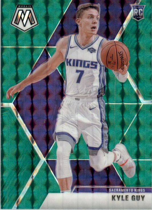2019 Panini Mosaic Green Prizm Kyle Guy #224 Sacramento Kings