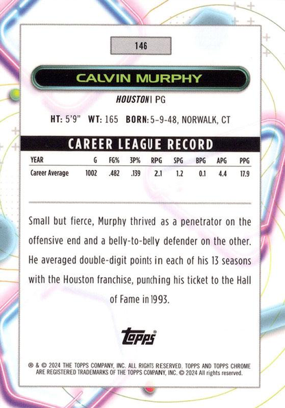 2023 Topps Chrome Cosmic Calvin Murphy #146 Houston Rockets