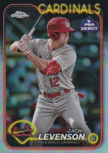 2024 Topps Pro Debut Chrome Refractor Zach Levenson #PDC-127 Palm Beach Cardinals