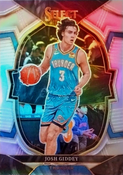 2022 Panini Select Silver Prizms Josh Giddey #60 Oklahoma City Thunder