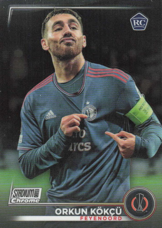 2022 Topps Stadium Club Chrome UCC RC Orkun Kökçü #93 Feyenoord